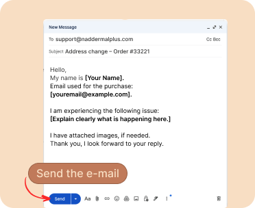 Screenshot showing send button